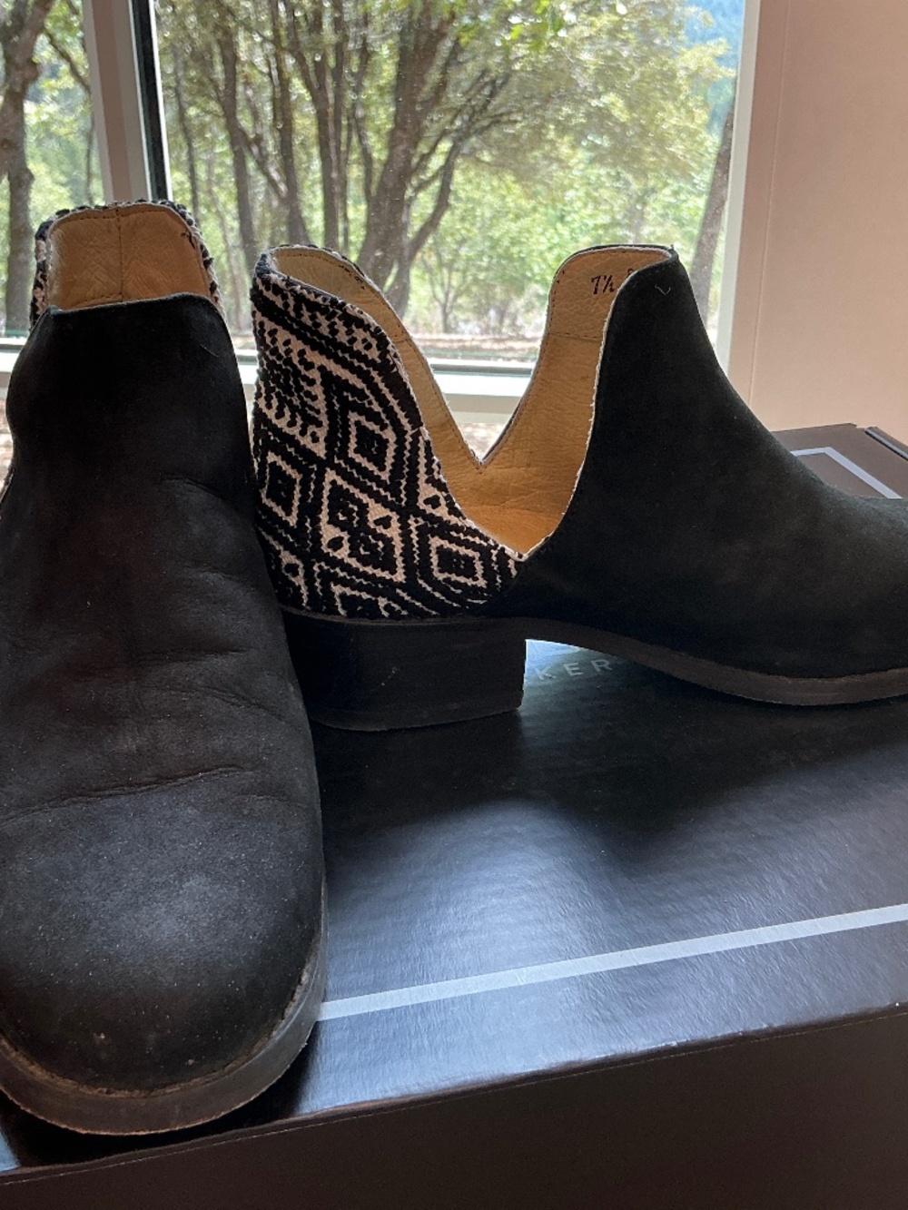 Suede womens bootie